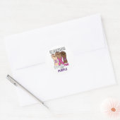 Huiselijk geweld Bewustwording borstkanker Maand R Ronde Sticker (Envelop)