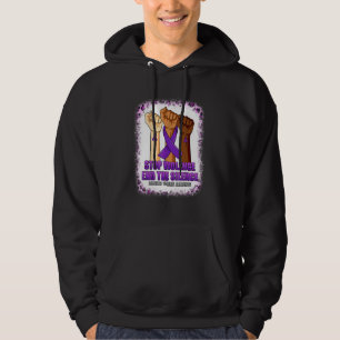 Huiselijk Geweld Bewustzijn Stop Geweld Einde Stil Hoodie
