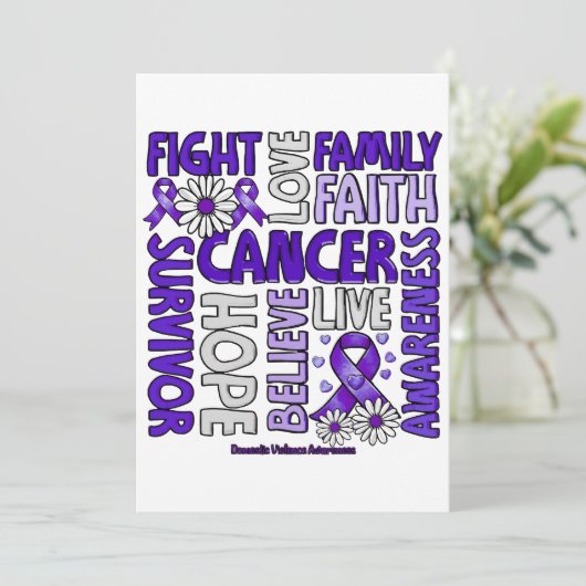 Huiselijk Geweld Bewustzijn - Vecht liefde overlev Kaart (Staand voorkant)