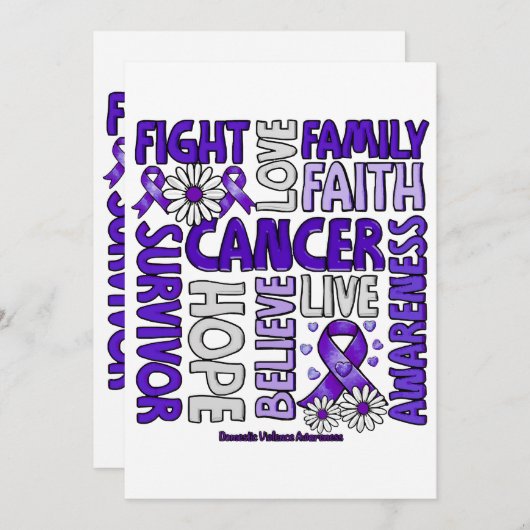 Huiselijk Geweld Bewustzijn - Vecht liefde overlev Kaart (Voorkant / Achterkant)