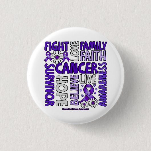 Huiselijk Geweld Bewustzijn - Vecht liefde overlev Ronde Button 3,2 Cm (Voorkant)