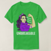 Huiselijk Geweld Bewustzijn Warrior Unbreakable Su T-shirt (Design voorkant)
