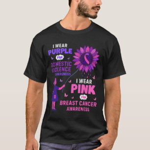 Huiselijk geweld Borstkanker Bewustzijn T-shirt