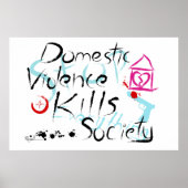 Huiselijk geweld doodt de samenleving poster (Voorkant)