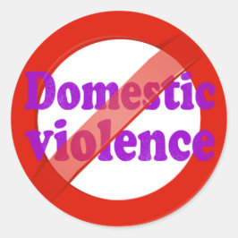 Huiselijk geweld: doorbreek de stilte ronde sticker