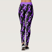 Huiselijk Geweld HG-bewustwording Paarse Lint Leggings (Achterkant)