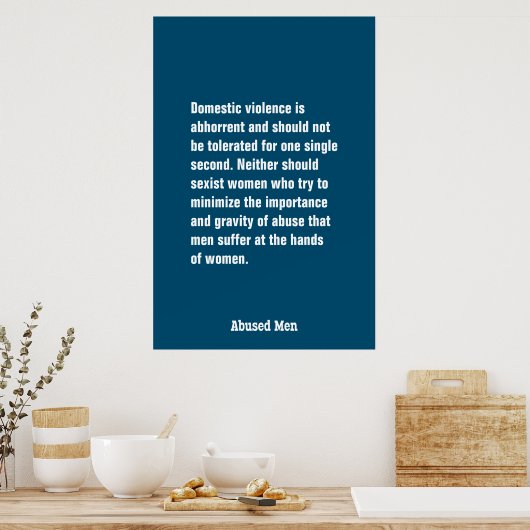 Huiselijk geweld is afschuwelijk en moet ... poster (Keuken)