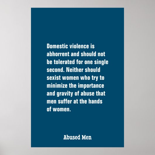 Huiselijk geweld is afschuwelijk en moet ... poster (Voorkant)