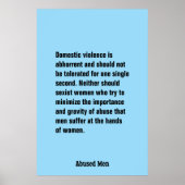 Huiselijk geweld is afschuwelijk en moet ... poster (Voorkant)