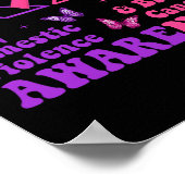 Huiselijk geweld & kamp; Borstkanker Bewustzijn Mo Poster (Hoek)