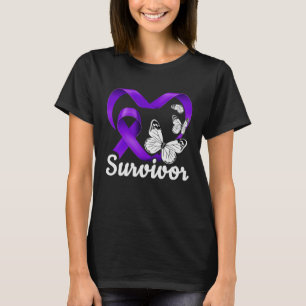 Huiselijk geweld Overlevende paarse hartafwijking T-shirt