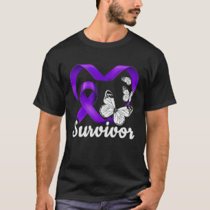 Huiselijk geweld Overlevende paarse hartafwijking T-shirt