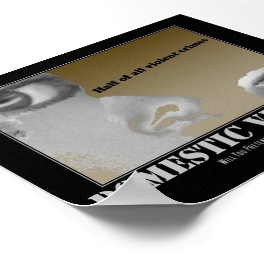 Huiselijk geweld poster (Hoek)