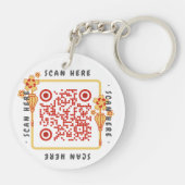 Huiselijk geweld QR-codenummer Sleutelhanger (Achterkant)