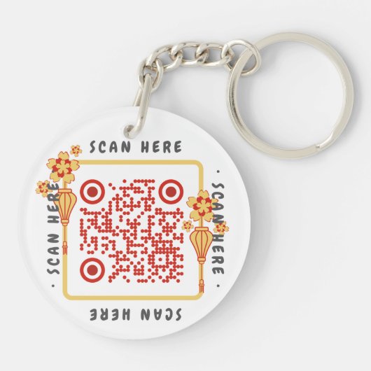 Huiselijk geweld QR-codenummer Sleutelhanger (Achterkant)