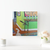 Huiselijk geweld vierkante klok (Huis)