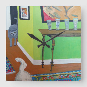 Huiselijk geweld vierkante klok