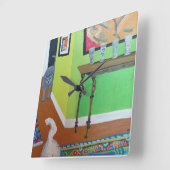 Huiselijk geweld vierkante klok (Hoek)