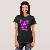 Huiselijk Geweld Vlinder Paarse Lint Steun T-shirt (Voorkant volledig)
