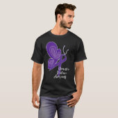 Huiselijk geweldbewustzijn Misbruik Paarse lintbus T-shirt (Voorkant volledig)