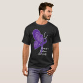 Huiselijk geweldbewustzijn Misbruik Paarse lintbus T-shirt (Voorkant volledig)