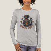 Huiselijk huiselijk kattenontwerp Tri-Blend shirt (Voorkant)