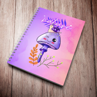 huiselijkheid kawaii paddestoel en slak notitieboek