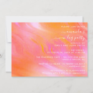 Huisfeest Pastel Roze Abstract Poeder  Kaart