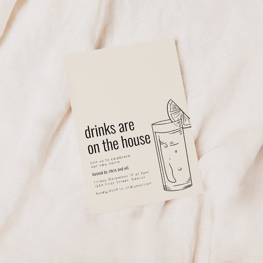 Huisfeest Uitnodiging met Cocktail