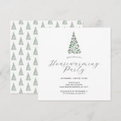 Huisfeest Uitnodigingen Moderne Kerstmis (Voorkant / Achterkant)