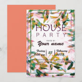 HUISFEEST - uitnodigingskaart Kaart (Voorkant / Achterkant)