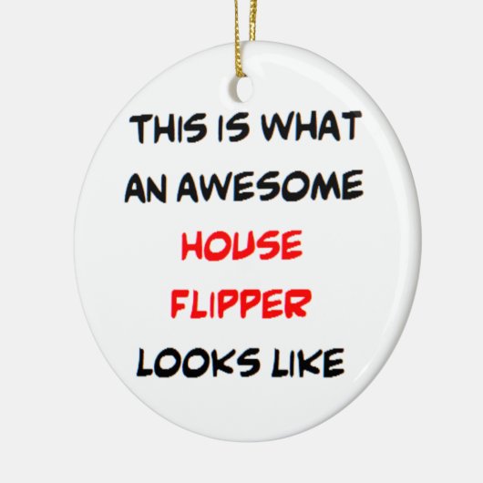 huisflipper, geweldige keramisch ornament (Links)