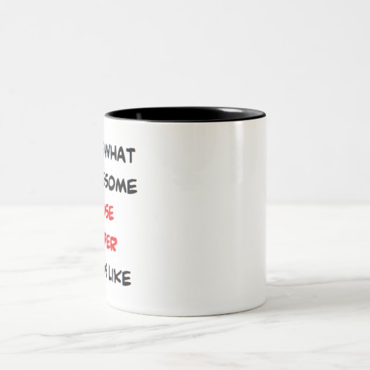 huisflipper, geweldige tweekleurige koffiemok (Center)