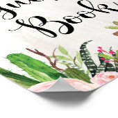 Huisgastenboek handtekening Baby Shower Bruidsmeis Poster (Hoek)