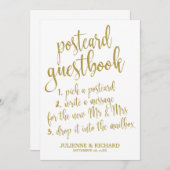 Huisgastenboek Postkaart Goud Glitter Betaalbaar B Kaart (Voorkant / Achterkant)