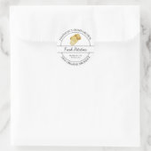 Huisgegroeide tuin Verse biologische aardappel Lab Ronde Sticker (Tas)