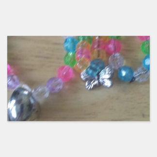 Huisgemaakte beaded braclets rechthoekige sticker