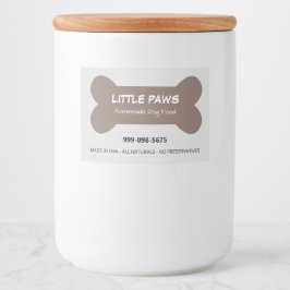 Huisgemaakte Hondenvoeding Little Paws Voedselcontainer Etiket