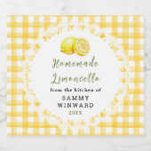 Huisgemaakte Limoncello Fles Etiket (Enkel label)
