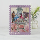 Huisgemaakte paardengoodies feestdagenkaart (Staand voorkant)