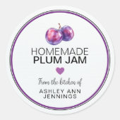 Huisgemaakte Pruimenjam Label | Uit de Keuken Van (Voorkant)