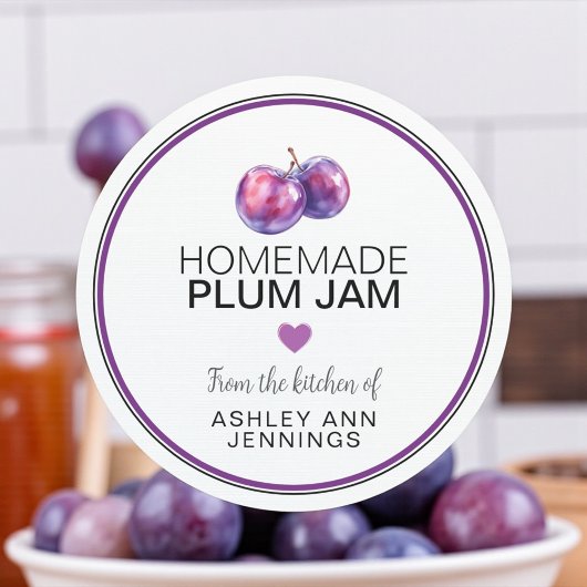 Huisgemaakte Pruimenjam Label | Uit de Keuken Van
