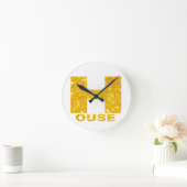 HUISHOU GOLD & GLITTER ONTWERP #2 RONDE KLOK (Huis)