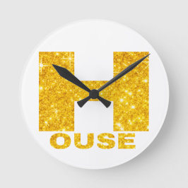 HUISHOU GOLD & GLITTER ONTWERP #2 RONDE KLOK