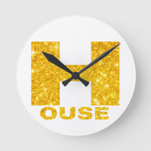 HUISHOU GOLD & GLITTER ONTWERP #2 RONDE KLOK