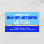 Huishoudelijk apparaat repareren visitekaartje (Voorkant)