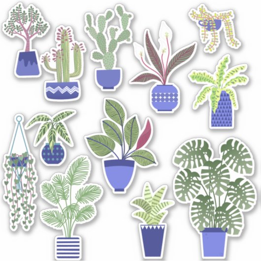 Huishoudelijke Cactus en Succulent Sticker (Voorkant)