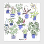 Huishoudelijke Cactus en Succulent Sticker (Vel)