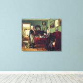 Huishoudelijke conversatie (door Konstantin Makovs Canvas Afdruk (Insitu (Houten vloer))