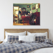 Huishoudelijke conversatie (door Konstantin Makovs Canvas Afdruk (Insitu (Slaapkamer))